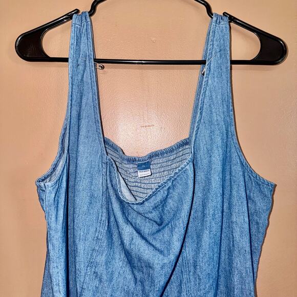 Old Navy Women's Denim Sleeveless Maxi Dress Blue - Size XL - Picture 6 of 9